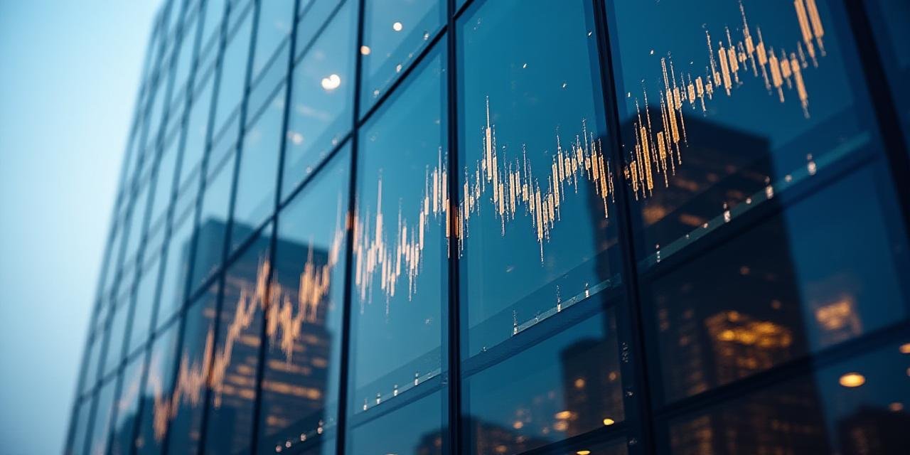 Abstract representation of stock market fluctuations and professional financial analysis
